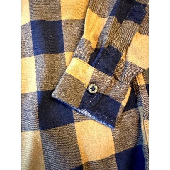 Tailor Vintage‎ Gold Black Plaid Boys Shirt Size 8 - Picture 3 of 6